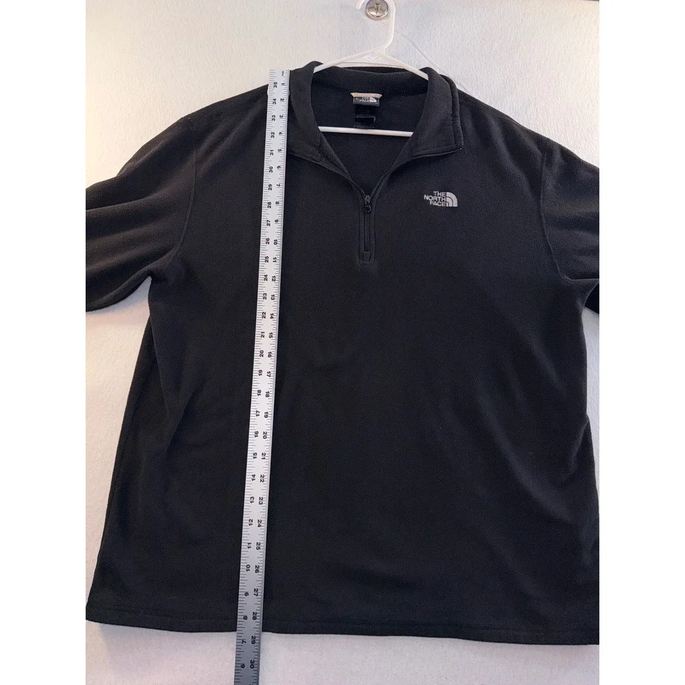 The North Face Mens XL Black TKA 100 Quarter Zip Fleece Pullover TCF3 TMF3 TWF3